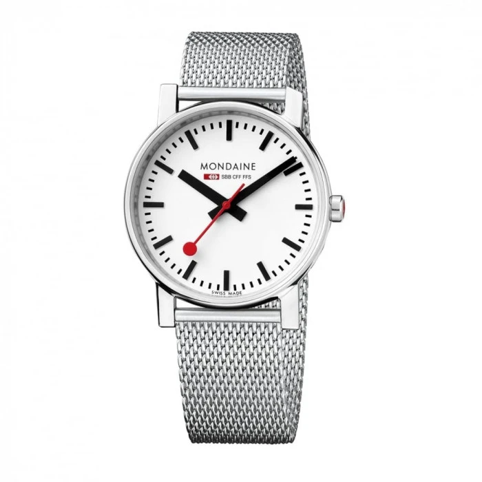 Mondaine Evo2 (White Dial / Mesh Strap / 35mm) 8 Mondaine Evo2 (White Dial / Mesh Strap / 35mm) - Image 6