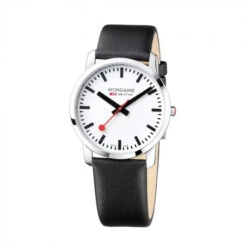 Mondaine Simply Elegant (White Dial / Black Strap / 41mm) -Swiss Supplies Store 1487159673 38086300