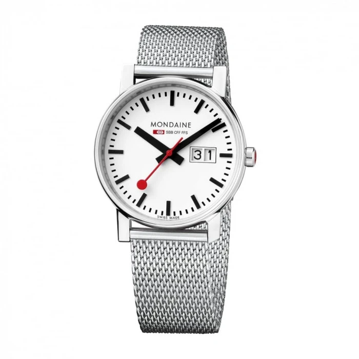 Mondaine Women's Evo2 Big Date - White Dial / Mesh Strap / 30mm 4 Mondaine Women's Evo2 Big Date - White Dial / Mesh Strap / 30mm - Image 2