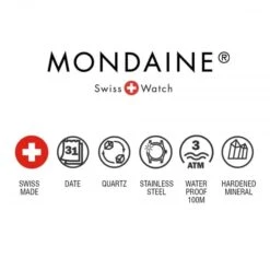 Mondaine Evo2 - Black Dial / Black Strap / 43mm -Swiss Supplies Store 1509533955 27073000 3