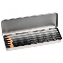 Caran D'Ache Set Of 6 Graphite Line Pencils (In Metal Presentation Box)