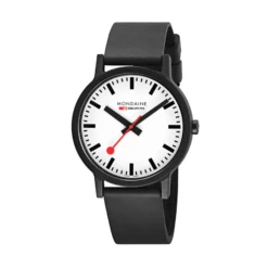 Mondaine Essence - White Dial / Black Vegan Strap / 41mm