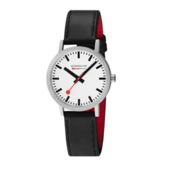 Mondaine Classic - White Dial / Black Strap / 40mm