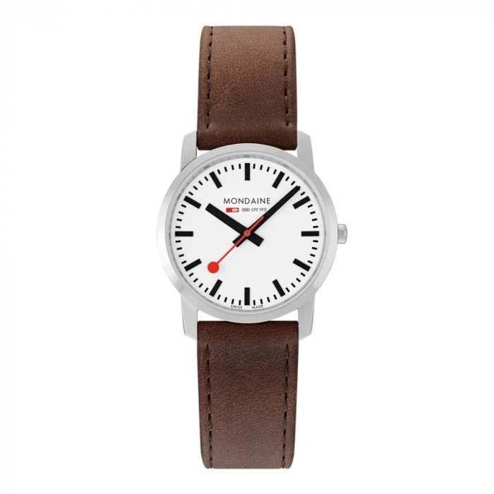 Mondaine Unisex Simply Elegant Brown Leather Watch 36mm 7 Mondaine Unisex Simply Elegant Brown Leather Watch 36mm - Image 5