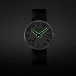 Mondaine Mini Giant Backlight - White Dial / Red Leather Strap / 35mm -Swiss Supplies Store 162193690283818304 8 1