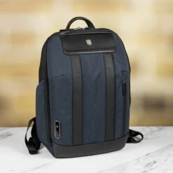 Victorinox Architecture Urban2 City 14" Laptop Backpack - Melange Blue/Black -Swiss Supplies Store 612670 victorinox backpack blue 1