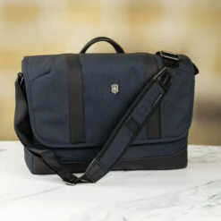 Victorinox Architecture Urban2 14" Laptop Messenger Bag - Melange Blue/Black -Swiss Supplies Store 612673 victorinox messenger blue 1