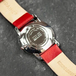 Mondaine SECOND - Women's Simply Elegant - White Dial / Red Strap / 36mm -Swiss Supplies Store a4003035111sbc redstrap 3 1