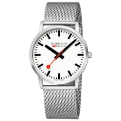 Mondaine Simply Elegant - White Dial / Mesh Strap / 41mm