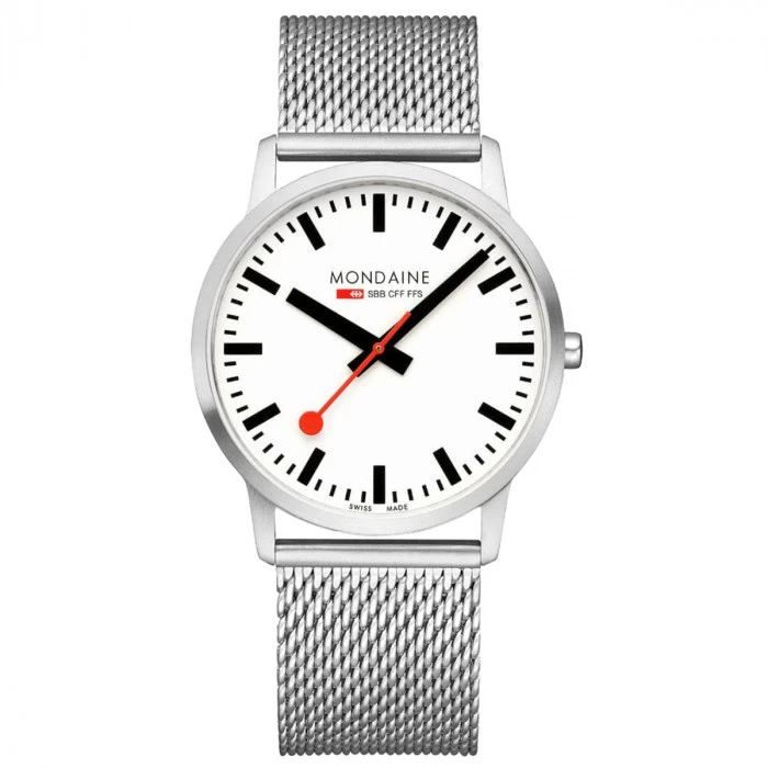 Mondaine Simply Elegant - White Dial / Mesh Strap / 41mm 4 Mondaine Simply Elegant - White Dial / Mesh Strap / 41mm - Image 2