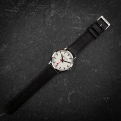Mondaine Simply Elegant (White Dial / Black Strap / 41mm) -Swiss Supplies Store a6383035014sbb 2