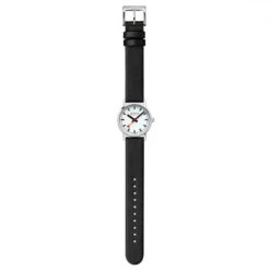 Mondaine Classic - White Dial / Polished Case / Black Vegan Grape Leather Strap / 30 Mm 12 Mondaine Classic - White Dial / Polished Case / Black Vegan Grape Leather Strap / 30 Mm -Swiss Supplies Store a658.30323.11sbbv flt 2022 1024x1024