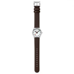 Mondaine Classic - White Dial / Brushed Case / Brown Vegan Grape Leather Strap / 30 Mm 11 Mondaine Classic - White Dial / Brushed Case / Brown Vegan Grape Leather Strap / 30 Mm -Swiss Supplies Store a658.30323.11sbgv flt 2022 1024x1024