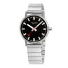 Mondaine Classic - Black Dial / Silver Stainless Steel Strap / 36mm 1 Mondaine Classic - Black Dial / Silver Stainless Steel Strap / 36mm -Swiss Supplies Store a660.30314.16sbw c80 2021