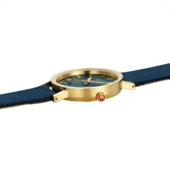 Mondaine Classic - Deep Ocean Blue & Golden Watch / 36 Mm -Swiss Supplies Store a660.30314.40sbq sis 2022 1024x1024