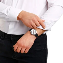 Mondaine Classic - White Dial / Brushed Case / Black Vegan Grape Leather Strap / 40 Mm 12 Mondaine Classic - White Dial / Brushed Case / Black Vegan Grape Leather Strap / 40 Mm -Swiss Supplies Store a660.30360.16sbbv ml 2022 1024x1024