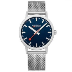 Mondaine Classic - Deep Ocean Blue / Mesh Strap / 40mm -Swiss Supplies Store a660.30360.40sbj s90 2022 1024x1024