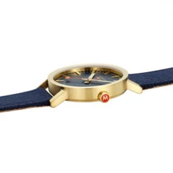 Mondaine Classic - Deep Ocean Blue & Golden Watch / 40 Mm -Swiss Supplies Store a660.30360.40sbq sis 2022 1024x1024