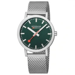 Mondaine Classic - Forest Green / Mesh Strap / 40mm