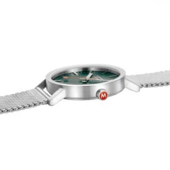 Mondaine Classic - Forest Green / Mesh Strap / 40mm -Swiss Supplies Store a660.30360.60sbj sis 2022 1024x1024
