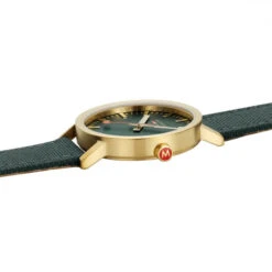 Mondaine Classic - Forest Green & Golden Watch / 40 Mm -Swiss Supplies Store a660.30360.60sbs sis 2022 1024x1024