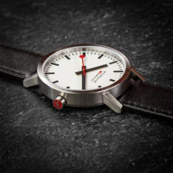 Mondaine Classic - White Dial / Black Strap / 40mm -Swiss Supplies Store a6603036016sbb classicwhitered 5