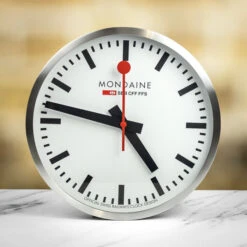 Mondaine Wall Clock - 40cm Aluminium Case & White Dial -Swiss Supplies Store a995.clock .16sbb mondaine wallclock 1