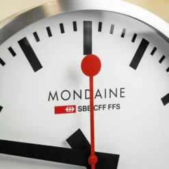 Mondaine Wall Clock - 40cm Aluminium Case & White Dial -Swiss Supplies Store a995.clock .16sbb mondaine wallclock 2