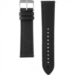 Victorinox Black Leather Strap With Stitching - 22mm