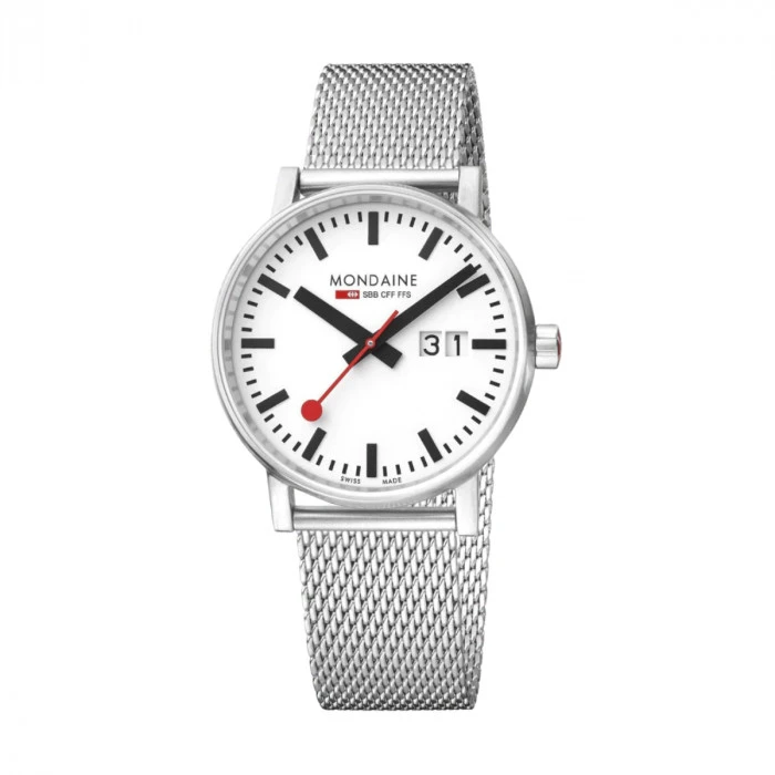 Mondaine Evo2 Big Date - White Dial / Stainless Steel Strap / 40mm 3 Mondaine Evo2 Big Date - White Dial / Stainless Steel Strap / 40mm