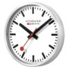 Mondaine Wall Clock - 40cm Aluminium Case & White Dial -Swiss Supplies Store mondaine wall clock 40 cm silver kitchen clock a995 clock 16sbb