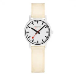 Mondaine Essence - Ivory White / Recycled Textile Strap / 32mm 15 Mondaine Essence - Ivory White / Recycled Textile Strap / 32mm -Swiss Supplies Store ms1.32111.lt s90 2021 1024x1024