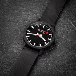 Mondaine Essence - Black Dial / Black Strap / 41mm 18 Mondaine Essence - Black Dial / Black Strap / 41mm -Swiss Supplies Store ms131120rb essence41 3