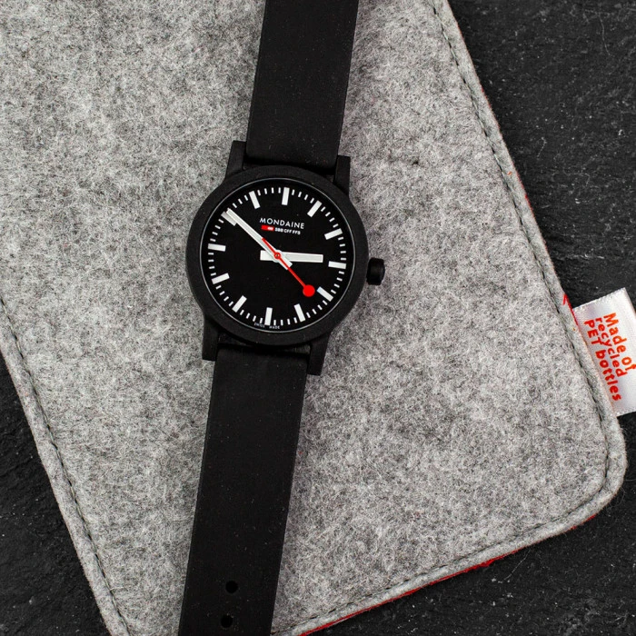 Mondaine Essence - Black Dial / Black Strap / 32mm 7 Mondaine Essence - Black Dial / Black Strap / 32mm - Image 5