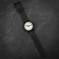 Mondaine Essence - White Dial / Black Vegan Strap / 41mm 14 Mondaine Essence - White Dial / Black Vegan Strap / 41mm -Swiss Supplies Store ms141110rb veganstrap 3 1