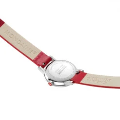 Mondaine Evo2 - White Dial / Red Vegan Grape Leather Strap / 26mm -Swiss Supplies Store mse.26110.lcv cbs 1080px 2022