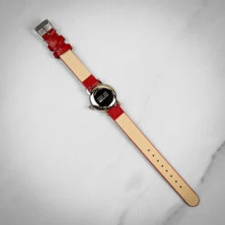 Mondaine Evo2 - White Dial / Red Vegan Grape Leather Strap / 26mm -Swiss Supplies Store mse.26110.lcv mondaine redstrap 7