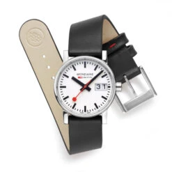 Mondaine Evo2 Big Date - White Dial / Black Vegan Strap / 30mm -Swiss Supplies Store mse.30210.lbv md1 1080px 2022
