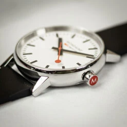 Mondaine Evo2 Big Date - White Dial / Black Vegan Strap / 30mm -Swiss Supplies Store mse.30210.lbv mondaine evo2bigdate vegan 6