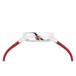 Mondaine Evo2 Big Date - White Dial / Red Vegan Grape Leather Strap / 30mm -Swiss Supplies Store mse.30210.lc sis 1080px 2018