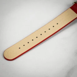 Mondaine Evo2 Big Date - White Dial / Red Vegan Grape Leather Strap / 30mm -Swiss Supplies Store mse.30210.lcv mondaine redstrap 6