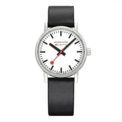 Mondaine Evo2 - White Dial / Black Vegan Strap / 35mm -Swiss Supplies Store mse.35110.lb s90 2022