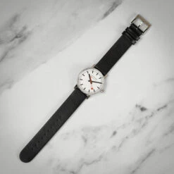 Mondaine Evo2 - White Dial / Black Vegan Strap / 35mm -Swiss Supplies Store mse.35110.lbv mondaine evo2 quartz 1