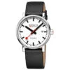 Mondaine Evo2 Automatic - White Dial / Black Leather Strap / 40mm -Swiss Supplies Store mse.40610.lb c80 2022