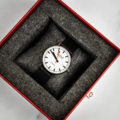 Mondaine Evo2 Automatic - White Dial / Black Leather Strap / 40mm -Swiss Supplies Store mse.40610.lb mondaine auto40mm 1