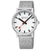 Mondaine Evo2 - White Dial / Metal Strap / 43mm -Swiss Supplies Store mse.43110.sj c80 2022 1024x1024