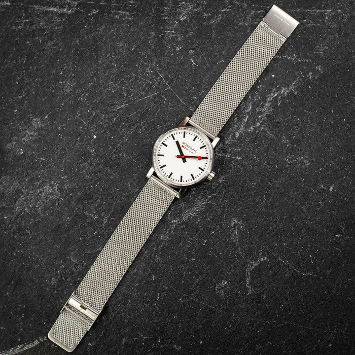 Mondaine Evo2 (White Dial / Mesh Strap / 35mm) 6 Mondaine Evo2 (White Dial / Mesh Strap / 35mm) - Image 4
