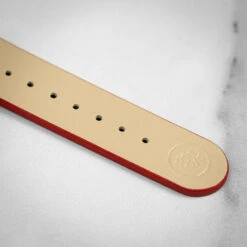 Mondaine Petit Cushion - White Dial / Red Vegan Grape Leather Strap / 31mm -Swiss Supplies Store msl.31110.lbv redstrap 5