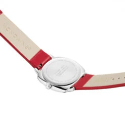 Mondaine Petit Cushion - White Dial / Red Vegan Grape Leather Strap / 31mm -Swiss Supplies Store msl.31110.lcv cbs 2022