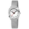 Mondaine Petit Cushion - White Dial / Stainless Steel Strap / 31mm
